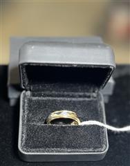 Gent's Gold Wedding Band 14K 2 Tone Gold 5.7g Size:11